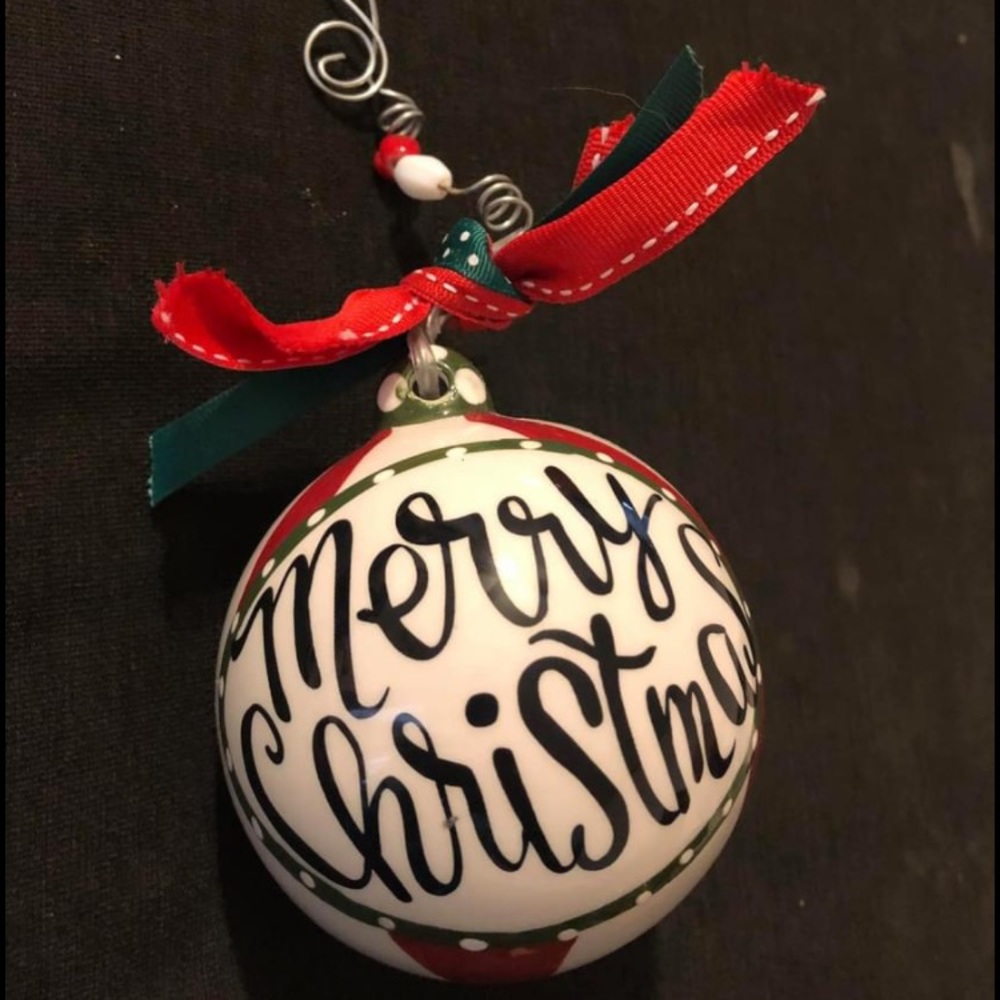 Hand painted Glory Haus ornament.